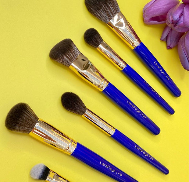 Royal Blue Luxe Face Brush Set
