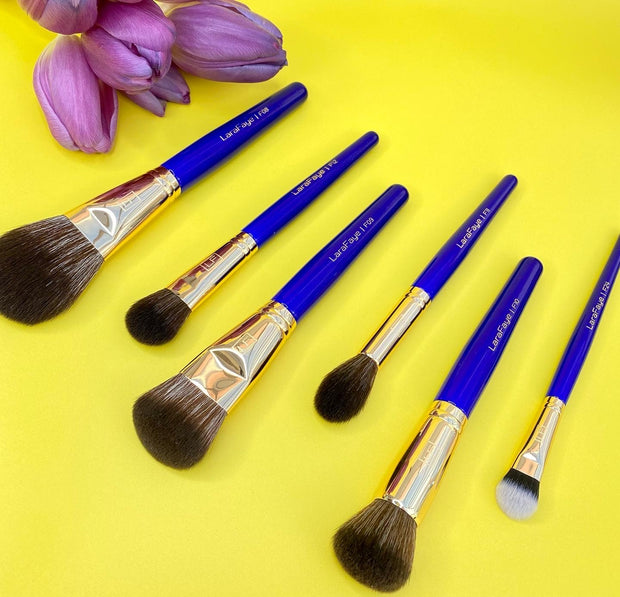 Royal Blue Luxe Face Brush Set