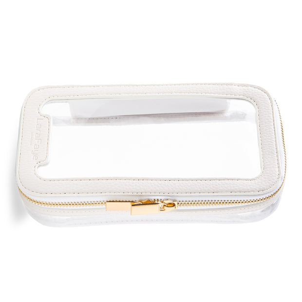 Ivory Cream Clear Brush Bag - (Brushes Not Included)