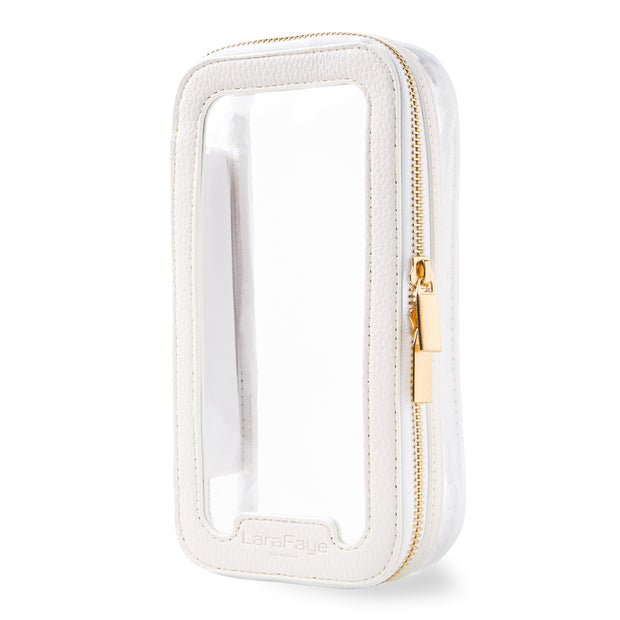Ivory Cream Clear Brush Bag - (Brushes Not Included)