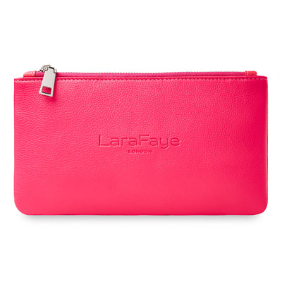 Hot Pink Brush And Makeup Bag