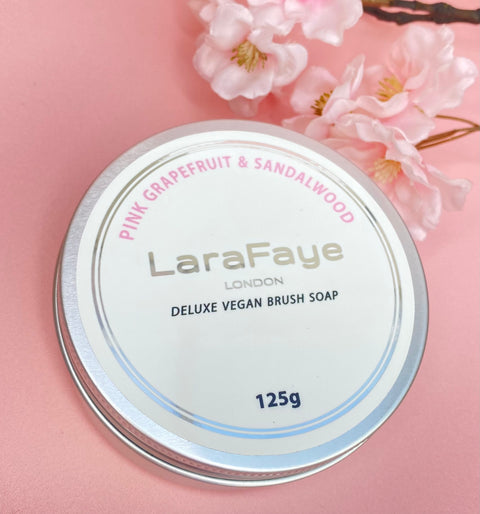 Pink Grapefruit and Sandalwood Deluxe Vegan Brush Soap (125g)