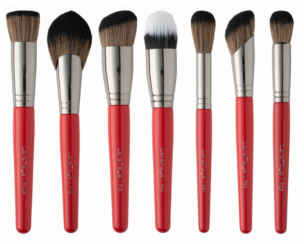 Velvet Red Luxe Brush Set - Includes Midnight Black Bag