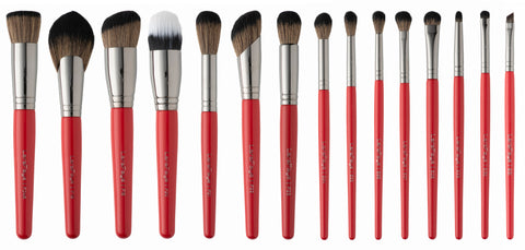 Velvet Red Luxe Brush Set - Includes Velvet Red Bag