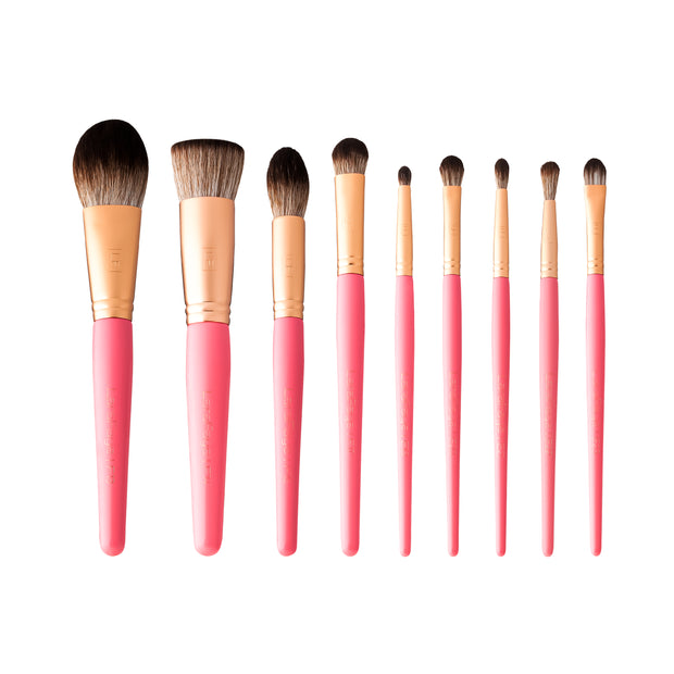 Hot Pink Luxe Brush Set (Includes Hot Pink Bag)